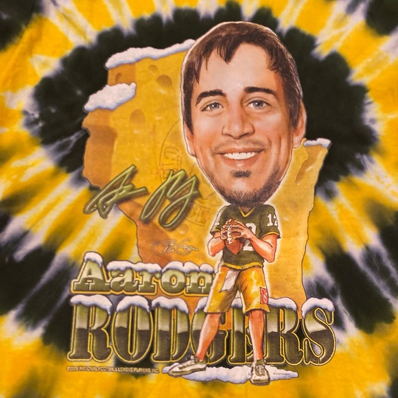 2009 Green Bay Packers Aaron Rodgers Tie dye shirt - Picture 2 of 5